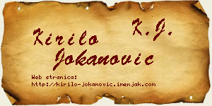 Kirilo Jokanović vizit kartica